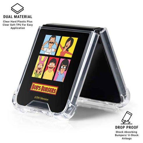Bobs Burgers Tiles Galaxy Z Flip6 Clear Case